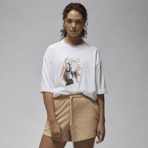 Nike Jordan жіноча оверсайз Graphic футболка колір білий