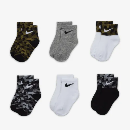 Nike Baby (0-9M) Camo Ankle носки (6 пары) цвет черный