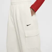Nike Sportswear Girls' Dri-FIT оверсайз Fleece Pants цвет белый