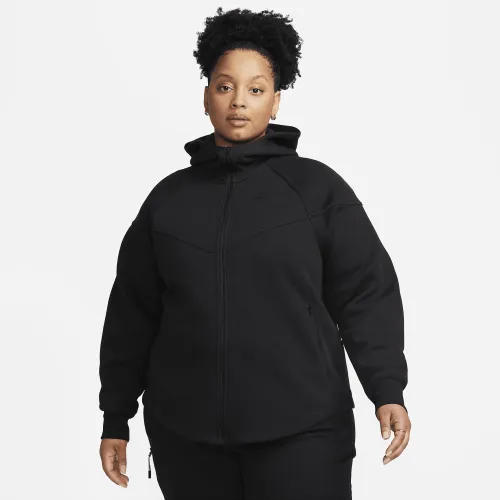 Nike Sportswear Tech Fleece Windrunner жіноча Full-Zip Толстовка з капюшоном (великі розміри) колір чорний