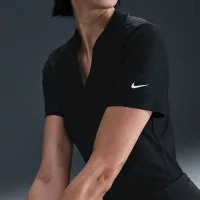 Nike Tour женская Dri-FIT Short-Sleeve Blade Jacquard для гольфа Polo цвет черный