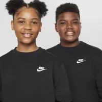 Nike Sportswear Club Fleece Big детские свитшот (Extended Size) цвет черный