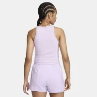 Nike One Fitted жіноча Dri-FIT Ribbed Tank Top колір фіолетовий
