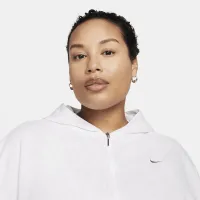 Nike Sportswear Chill Terry женская Loose Full-Zip French Terry Толстовка с капюшоном (большие размеры) цвет коричневый