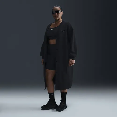 Nike Sportswear Phoenix Fleece женская оверсайз Long Cardigan (большие размеры) цвет черный