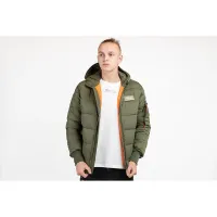 Куртка Alpha Industries Hooded Puffer 118113257 - зеленая