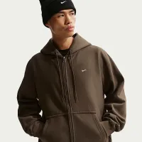 Nike Solo Swoosh мужские Full-Zip Fleece Толстовка с капюшоном цвет коричневый