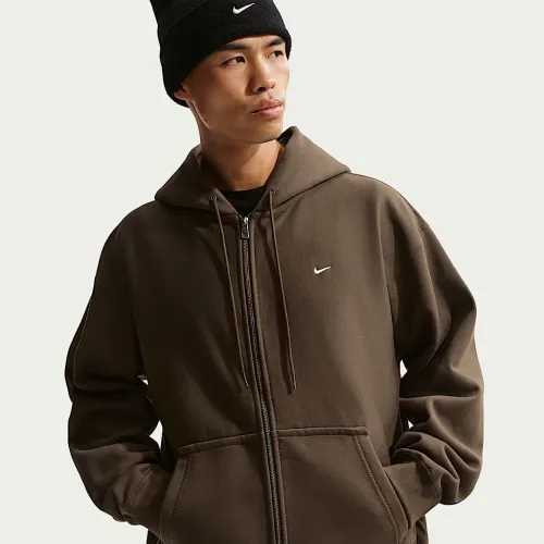 Nike Solo Swoosh чоловічі Full-Zip Fleece Толстовка з капюшоном колір коричневий