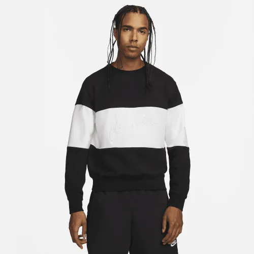 Nike Club чоловічі French Terry Color-Blocked Crew колір чорний