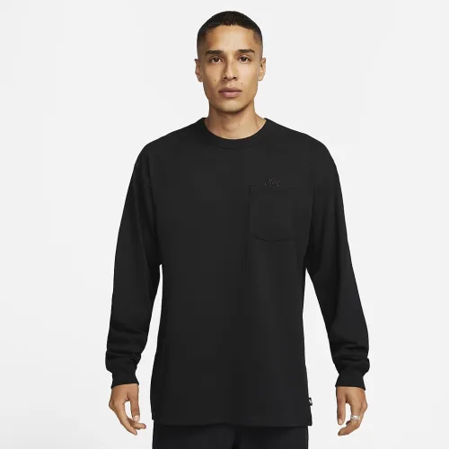 Nike Sportswear Premium Essentials чоловічі Long-Sleeve Pocket футболка колір чорний