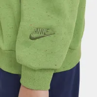 Nike Icon Fleece Big дитячі оверсайз Pullover Толстовка з капюшоном колір зелений