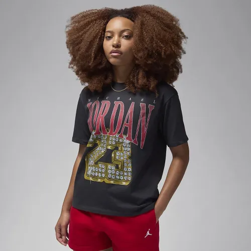 Nike Jordan (Her)itage жіноча Graphic футболка колір чорний