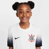 S.C. Corinthians 2024/25 Stadium Home Big дитячі Nike Dri-FIT Soccer Replica Jersey колір білий