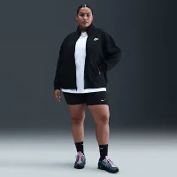 Nike Sportswear Club Fleece женская Loose Track Куртка (большие размеры) цвет черный