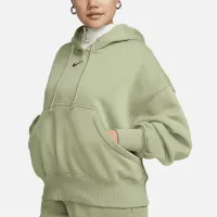 Nike Sportswear Phoenix Fleece женская Over-оверсайз Pullover Толстовка с капюшоном цвет зеленый