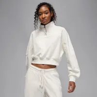 Nike Jordan Flight Fleece жіноча Quarter-Zip Top колір білий