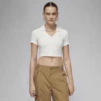 Nike Jordan жіноча Short-Sleeve Knit Top колір білий