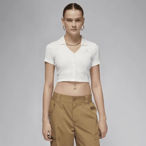 Nike Jordan жіноча Short-Sleeve Knit Top колір білий