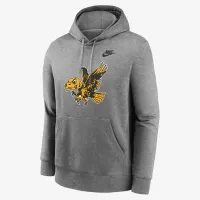 Iowa Hawkeyes Legacy Club Primary Logo чоловічі Nike College Pullover Толстовка з капюшоном колір сірий
