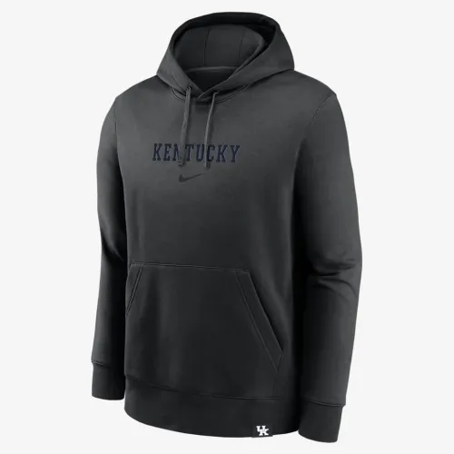 Kentucky Wildcats Statement Wordmark Lockup Heavyweight мужские Nike College Pullover Толстовка с капюшоном цвет черный