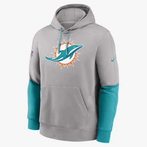 Miami Dolphins Sideline Team Issue Club чоловічі Nike NFL Pullover Толстовка з капюшоном колір сірий