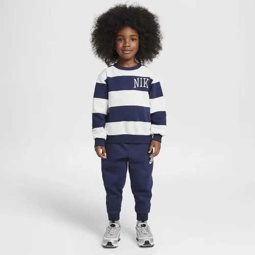 Nike Sportswear Club Little дитячі 2-Piece Rugby Stripe Crew комплект блакитний