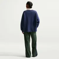 Nike Sportswear Phoenix Fleece жіноча оверсайз Graphic Polo Top блакитний