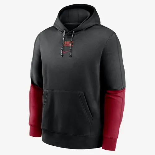 USC Trojans Sideline Team Issue Club чоловічі Nike College Pullover Толстовка з капюшоном колір чорний