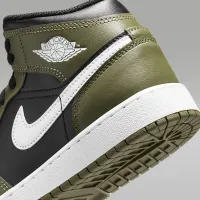 Nike Air Jordan 1 Mid Big детские Кроссовки цвет черный