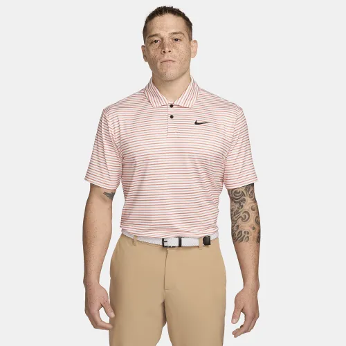 Nike Tour чоловічі Dri-FIT Striped для гольфу Polo Orange