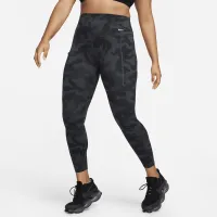 Nike Universa женская Medium-Support С высокой Талией 7/8 Camo лосины с карманамицвет черный