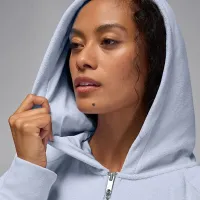 Nike Jordan Flight Fleece жіноча Full-Zip Толстовка з капюшоном колір сірий
