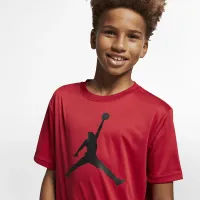 Nike Jordan Big дитячі Dri-FIT Jumpman Logo футболка колір червоний