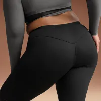 NikeSKIMS Matte женская С высокой Талией Footsie Grip лосины цвет черный