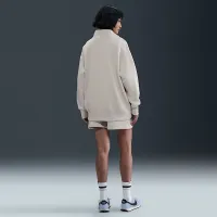 Nike Sportswear Phoenix Fleece женская оверсайз 1/4-Zip Long свитшот цвет коричневый