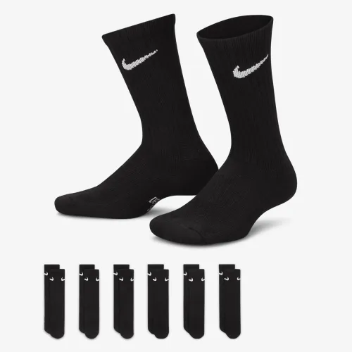 Nike Everyday детские Cushioned Crew носки (6 пары) цвет черный