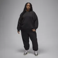 Nike Jordan Flight Fleece женская Crew-Neck свитшот (большие размеры) цвет черный