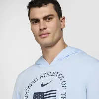 USA Restore чоловічі Nike Dri-FIT Yoga Lightweight Толстовка з капюшоном блакитний
