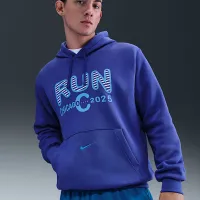 Nike Sportswear Club мужские Fleece Pullover Толстовка с капюшоном цвет фиолетовый