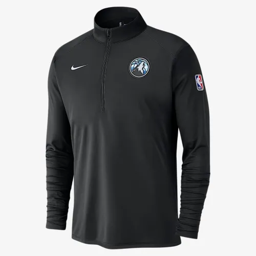 Minnesota Timberwolves City Edition чоловічі Nike Dri-FIT NBA 1/2-Zip Long-Sleeve Top колір чорний