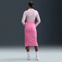Nike Naomi Osaka женская С высокой Талией Ribbed Maxi юбка Pink