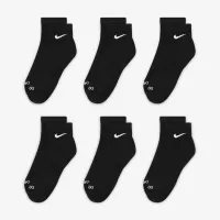 Nike Everyday Plus Cushioned тренувальні Ankle шкарпетки (6 пар) колір чорний