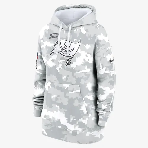 Tampa Bay Buccaneers Salute to Service Primary Edge Club жіноча Nike NFL Pullover Толстовка з капюшоном колір білий