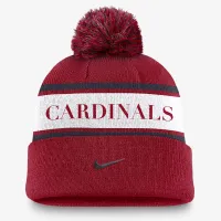 St. Louis Cardinals Team Stripe Peak мужские Nike MLB Cuffed Pom Beanie цвет красный