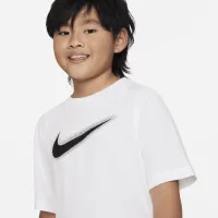 Nike Multi Big детские (для мальчиков) Dri-FIT Graphic тренировочные Top цвет белый