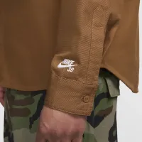 Nike SB Long-Sleeve Woven Skate Top колір коричневий