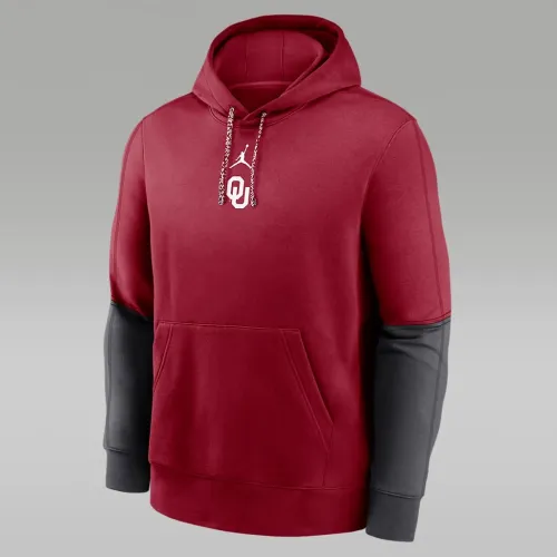 Oklahoma Sooners Sideline Team Issue Club мужские Nike College Pullover Толстовка с капюшоном цвет красный