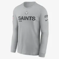 New Orleans Saints Salute to Service Mascot Edge Legend чоловічі Nike NFL Long-Sleeve футболка колір сірий