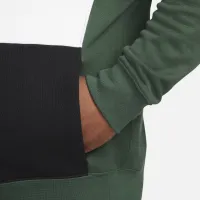 Nike Club Fleece мужские French Terry Color-Blocked Толстовка с капюшоном цвет зеленый