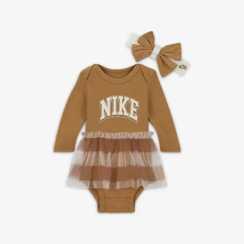 Nike Baby 2-Piece Long Sleeve Bodysuit комплект колір коричневий